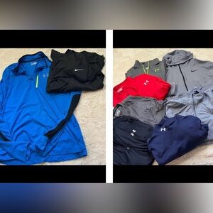 Under Armour Nike men’s XL lot of 9 shirts